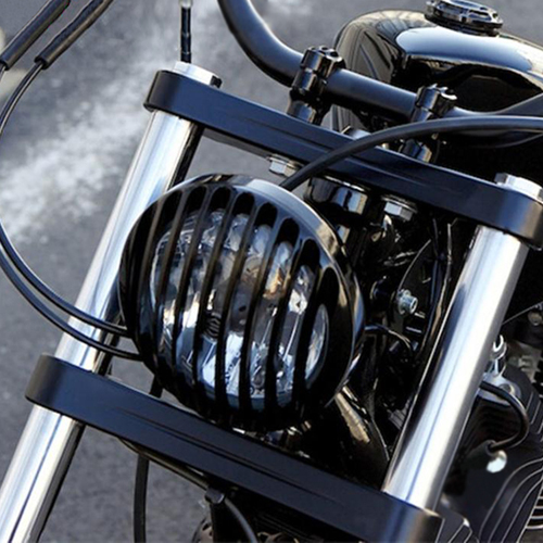 哈雷铝摩托车黑色大灯格栅盖
